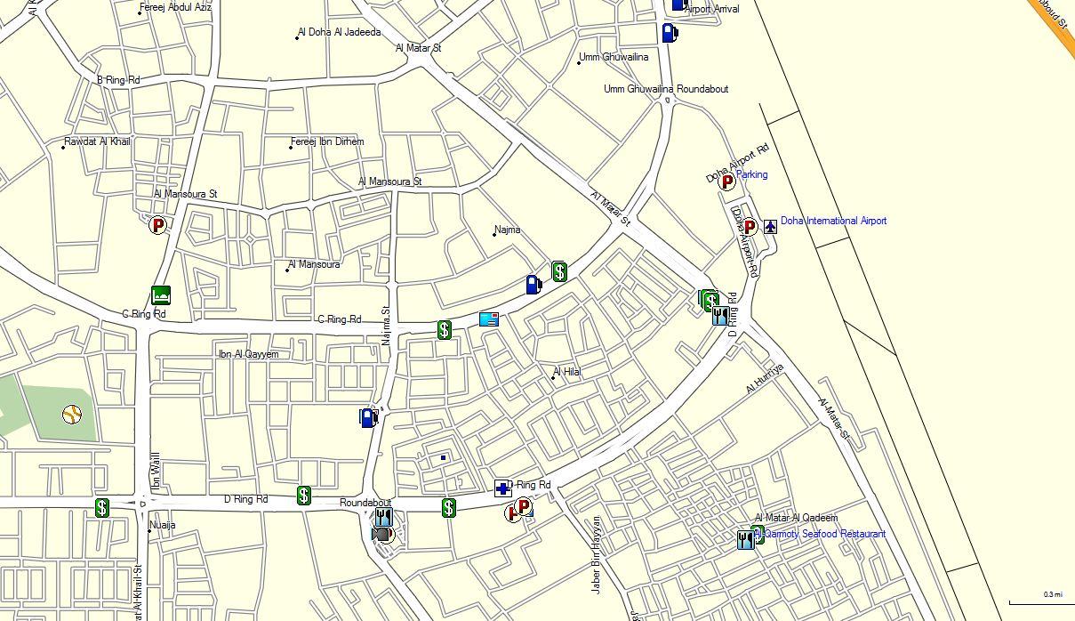 Doha Katar Flughafen Map Karte Von Doha Katar Flughafen West Asien Asia