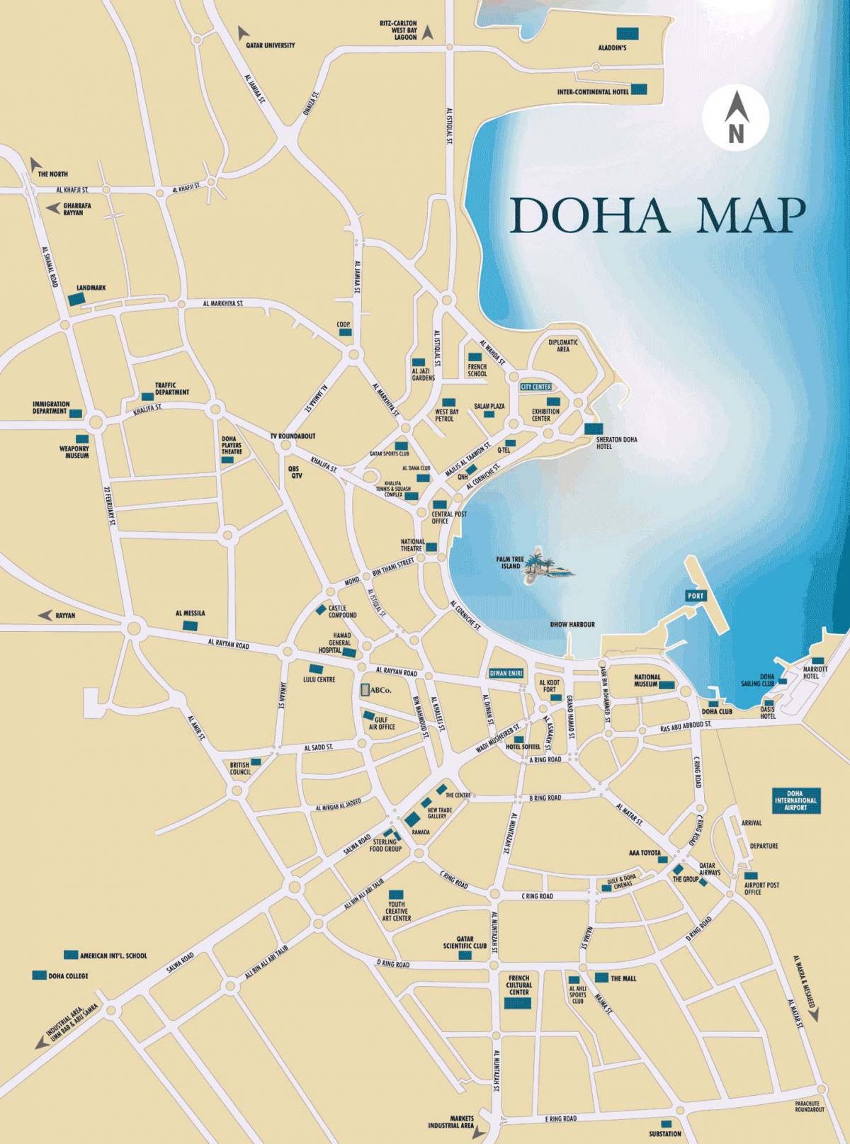 Karte von doha, Katar