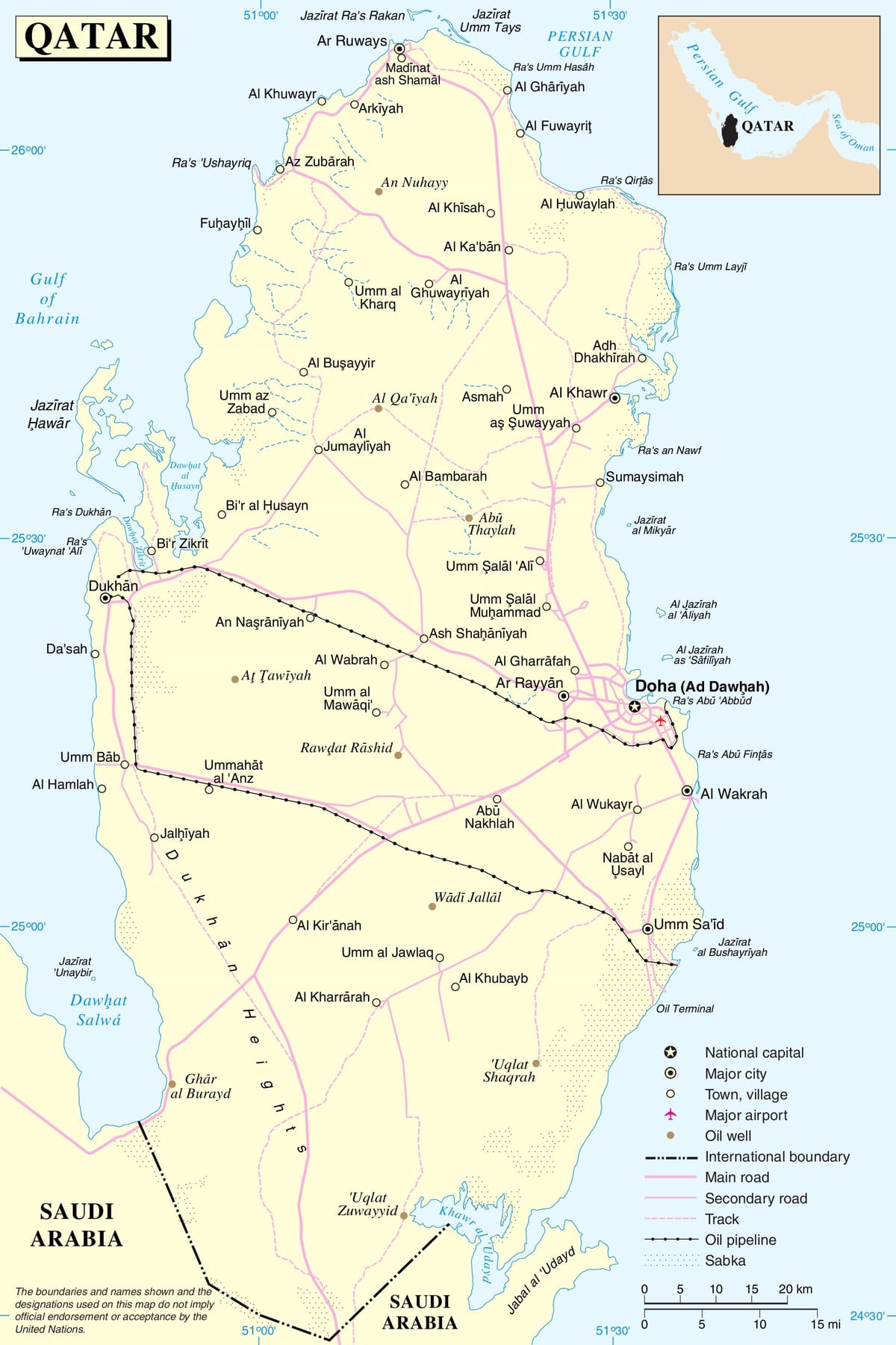 qatar Straße route anzeigen