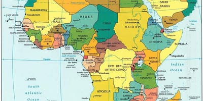 Karte von Katar-Afrika 