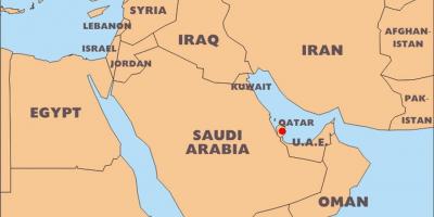 Welt, Landkarte, qatar Lage